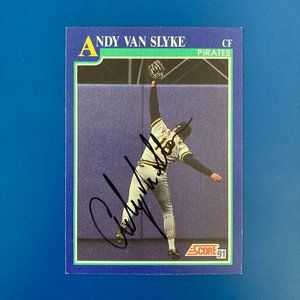 Andy Van Slyke Autographed Baseball Card